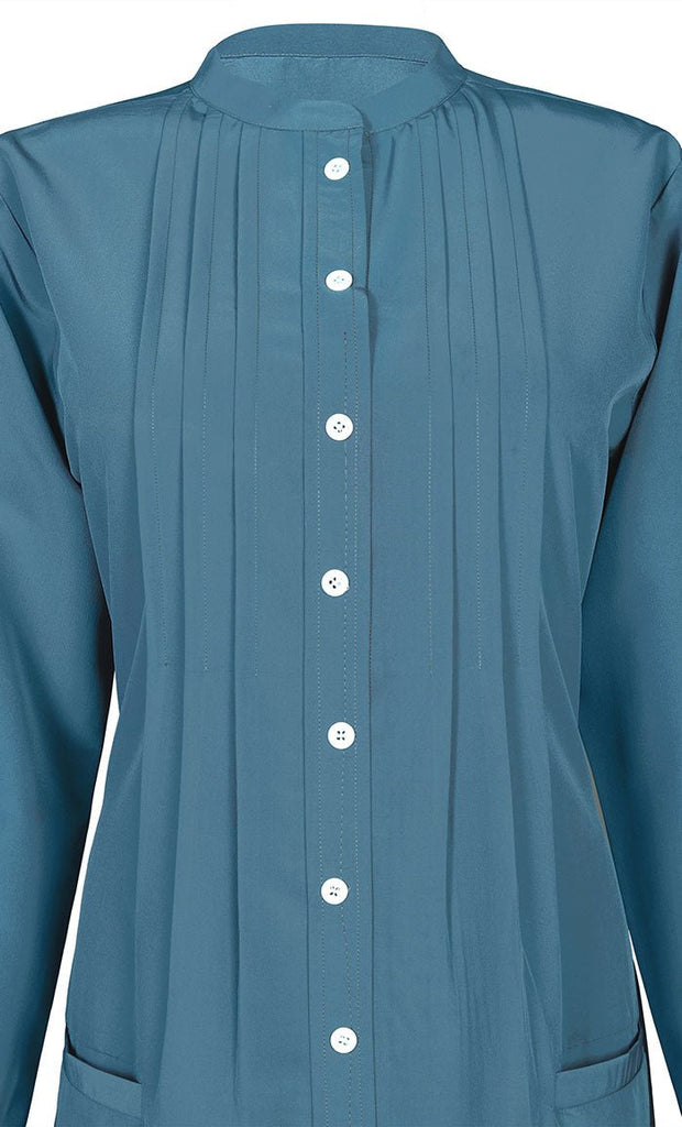 Girl's Islamic Regretta Button Down Uniform With Pockets - EastEssence.com