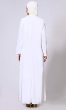 White Double Layered Abaya