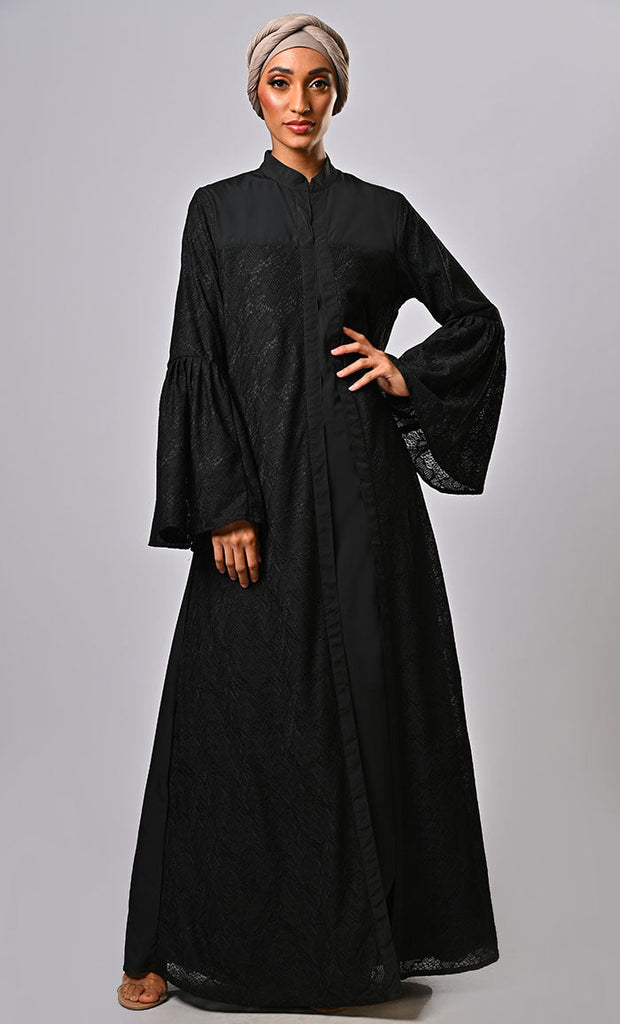 Glamour Fusion: Captivating Korean Shimmer Fabric Abayas - EastEssence.com