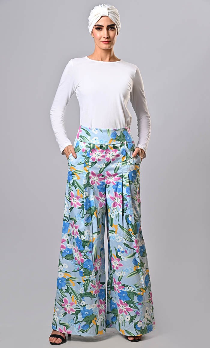 Graceful Modesty Elevating Style with Islamic printed Pants - EastEssence.com