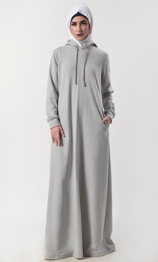 Women'S Warm Fleece Hoody Abaya