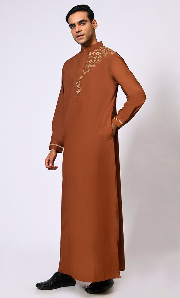 Traditional Men's Brown Thobe