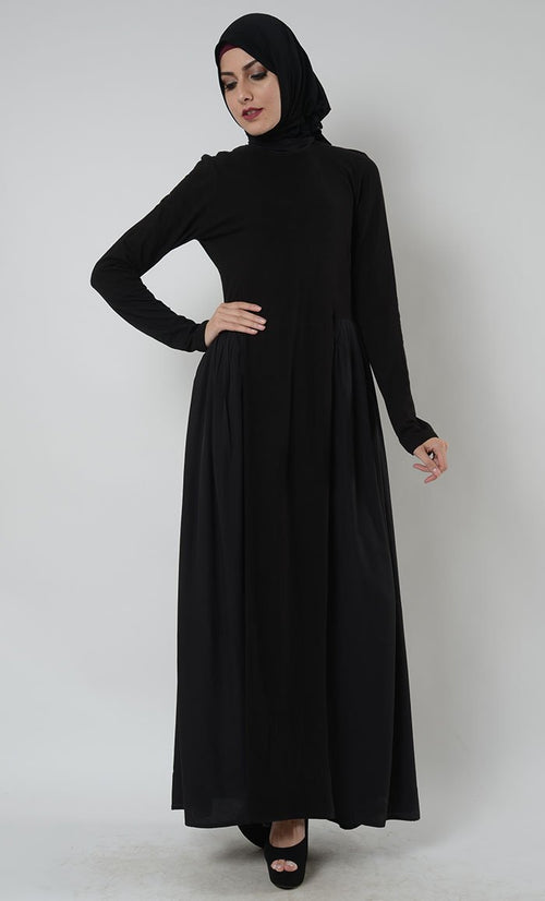 black muslimah dress Modest Muslim Girls Practical One Piece Prayer Dress