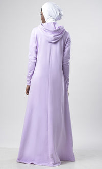 Hooded Fleece Comfort Abaya - EastEssence.com
