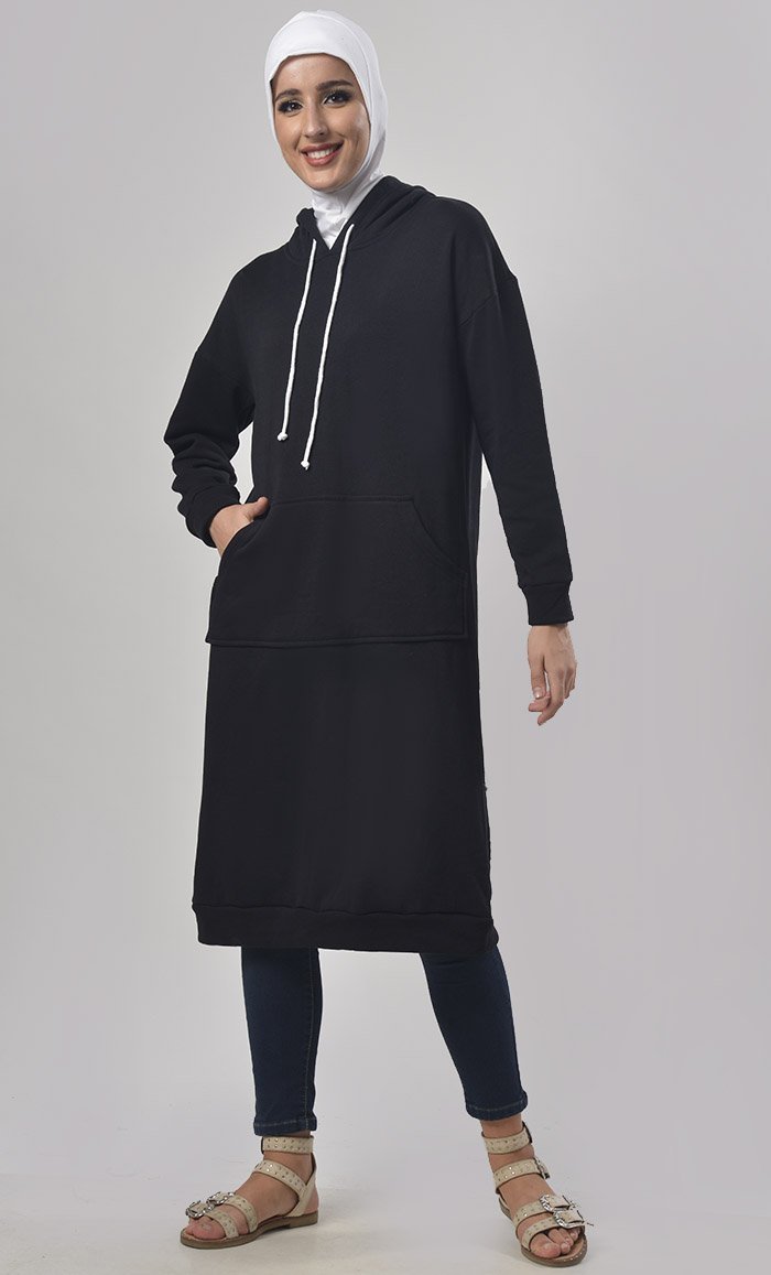 Hooded Fleece Comfort Tunic - EastEssence.com