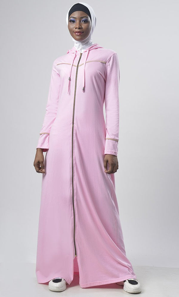 Hooded Jersey Comfort Abaya - EastEssence.com