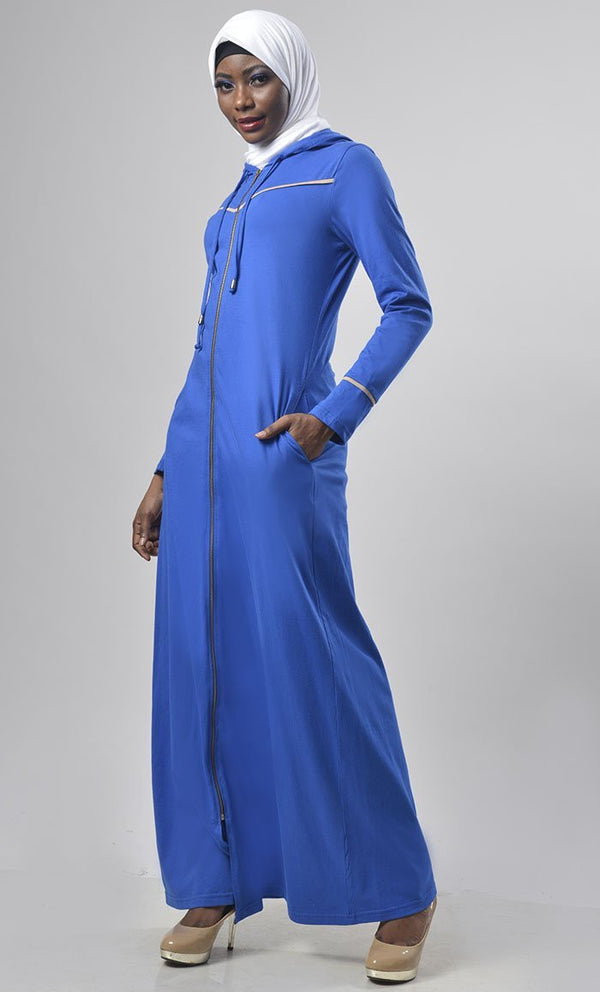 Hooded Jersey Comfort Abaya - EastEssence.com