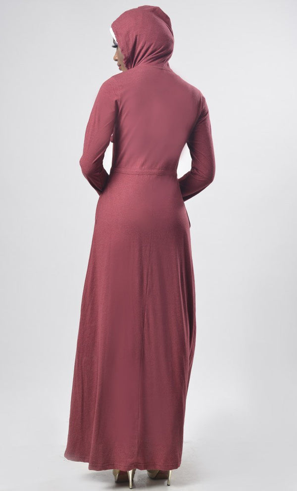 Hooded Jersey Comfort Abaya - EastEssence.com