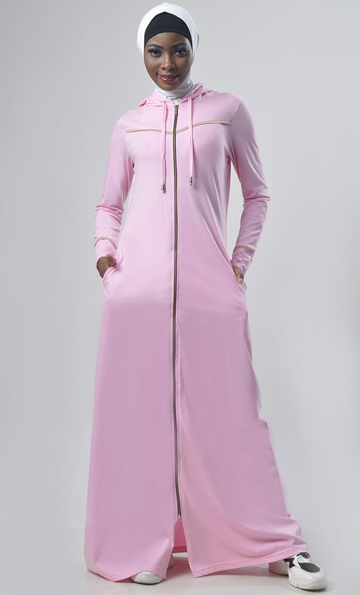 Hooded Jersey Comfort Abaya - EastEssence.com