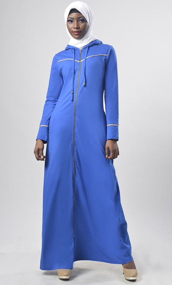 Hooded Jersey Comfort Abaya - EastEssence.com