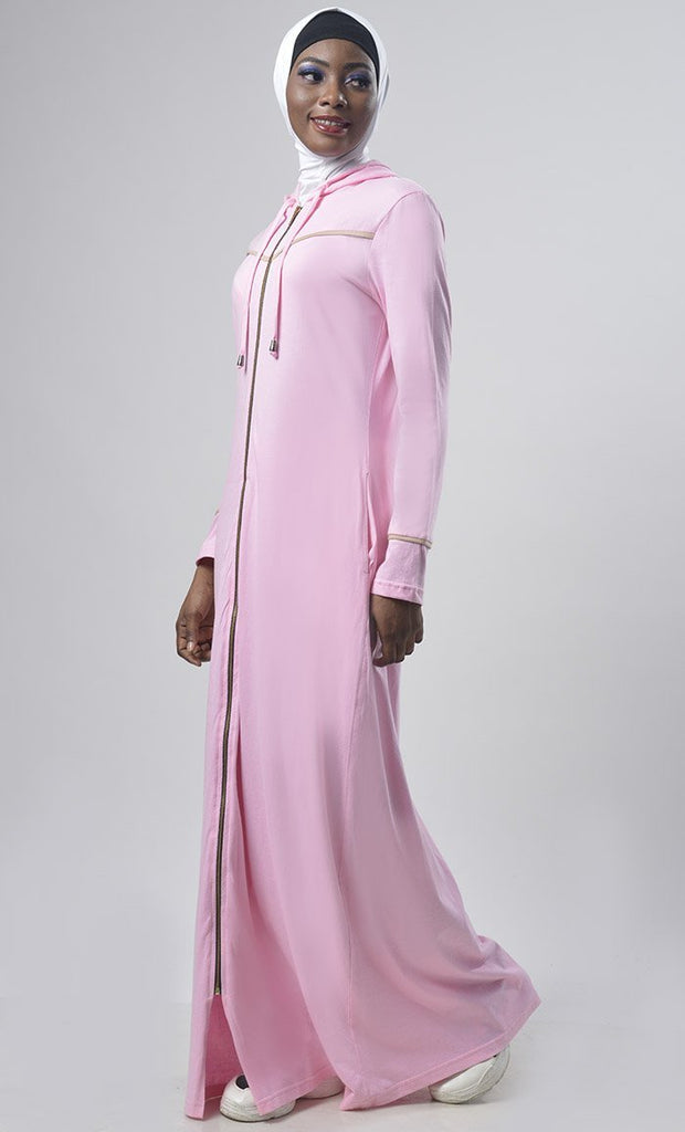 Hooded Jersey Comfort Abaya - EastEssence.com