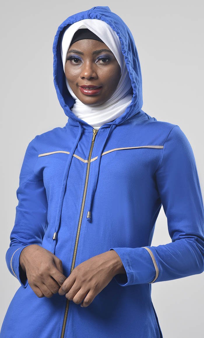 Hooded Jersey Comfort Abaya - EastEssence.com