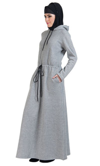 Hoodie Style Activewear Casual Abaya Dress