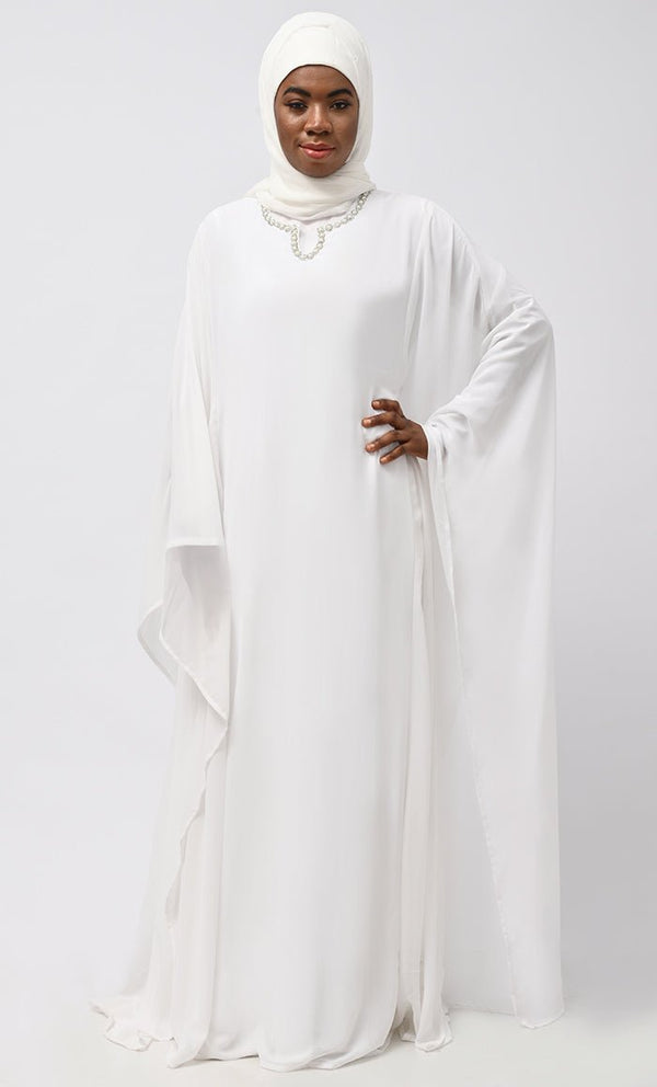 Isha Modest Beads Embroidered Prayer Dress For Women