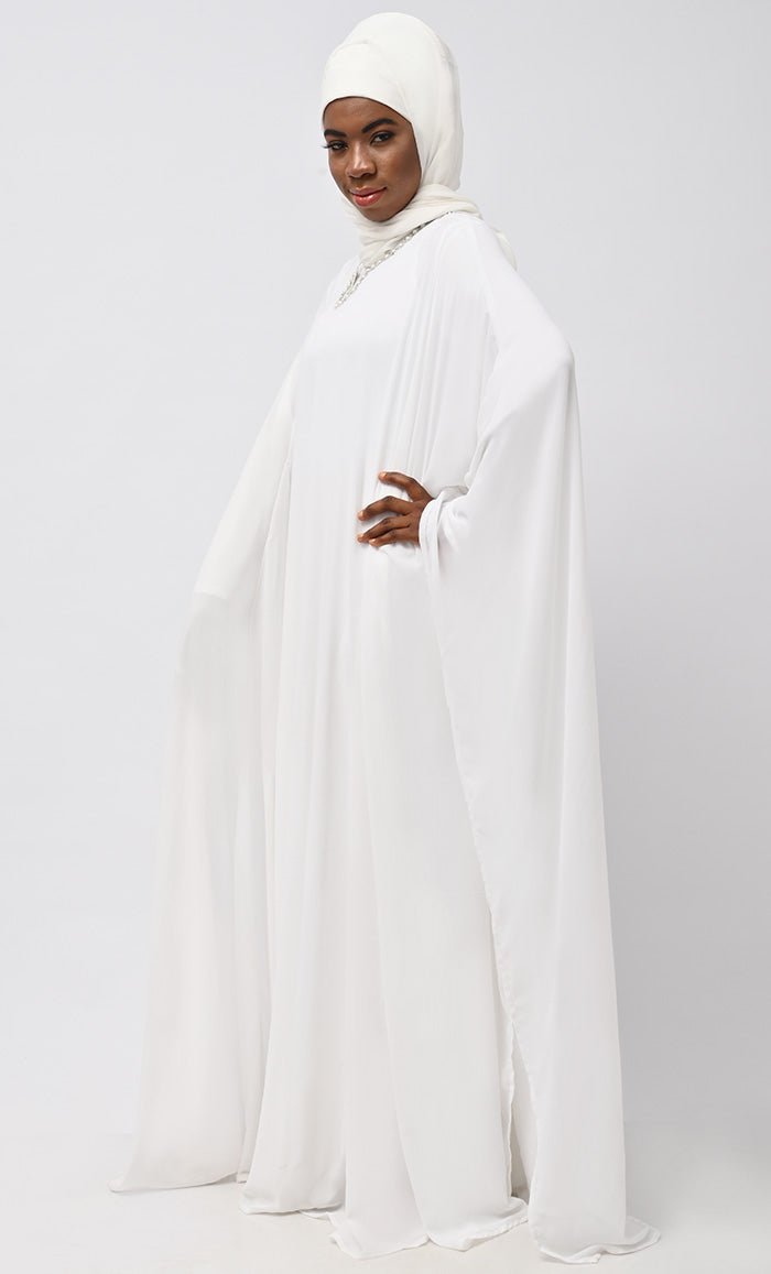 Isha Modest Beads Embroidered Prayer Dress For Women