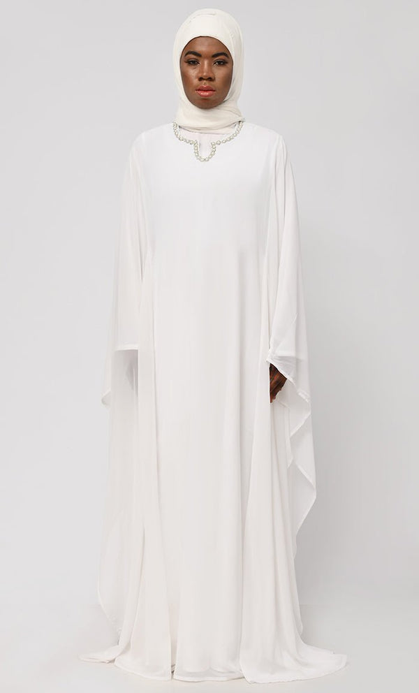 Isha Modest Beads Embroidered Prayer Dress For Women