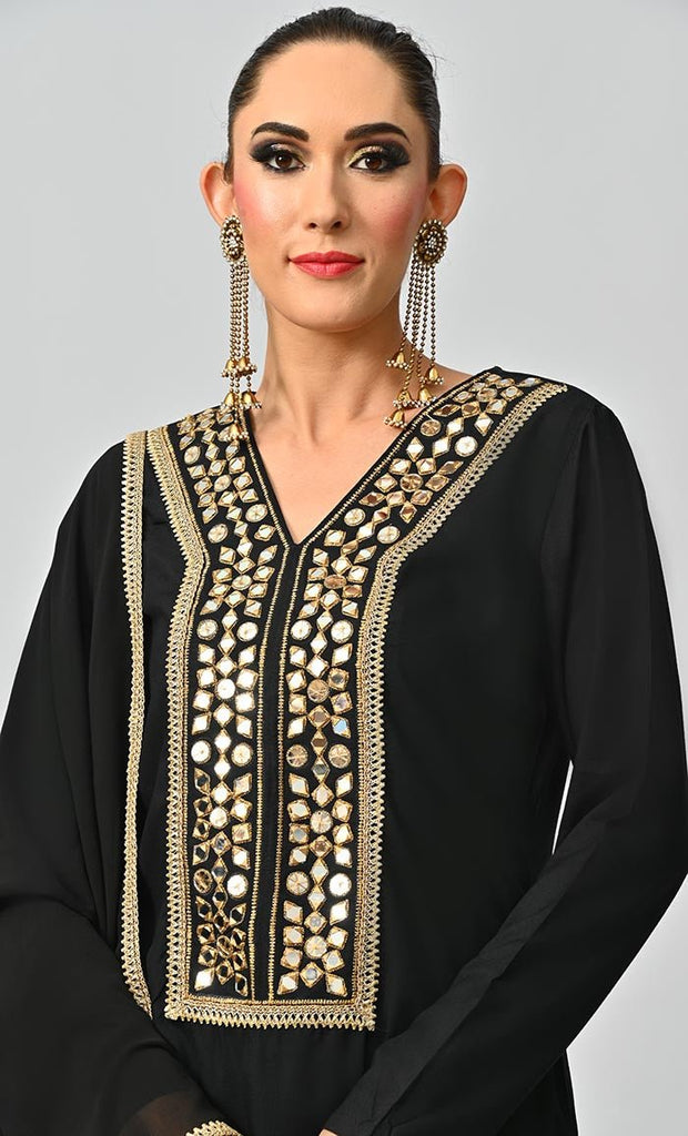 Islamic Jamil Mirror Work Detailing Salwar Suit With Pockets - EastEssence.com