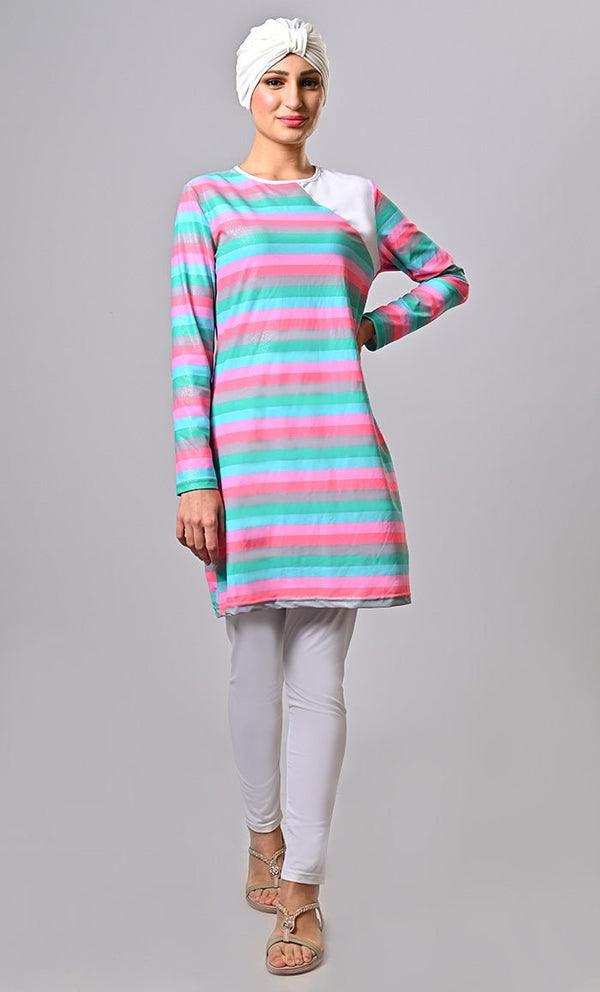 Islamic Modest Wavewear Swimwear With Cap (3Pc Set) - EastEssence.com