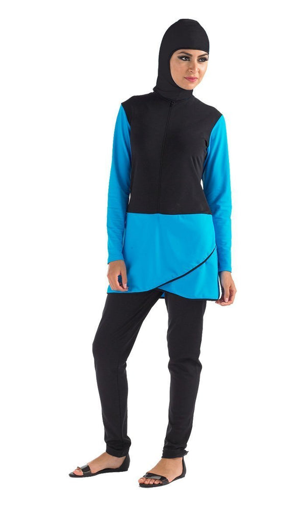 muslim swim dress Womens Muslims Swimsuits 3 Pieces Full Cover Burkinis Modest Swimwear Rash Guard