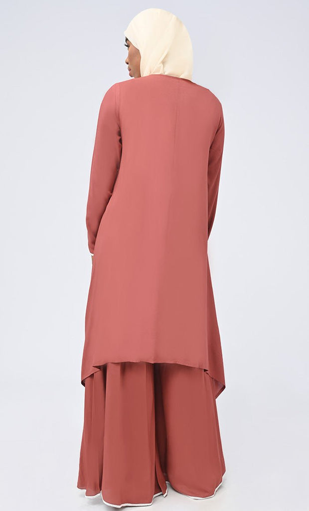 Jamila Women's Islamic Embroidered Set With Hijab And Pockets - EastEssence.com