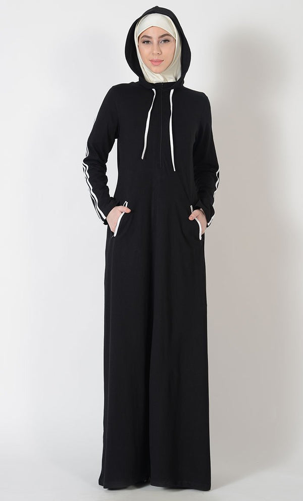 Jersey hooded School Uniform gym Abaya - EastEssence.com