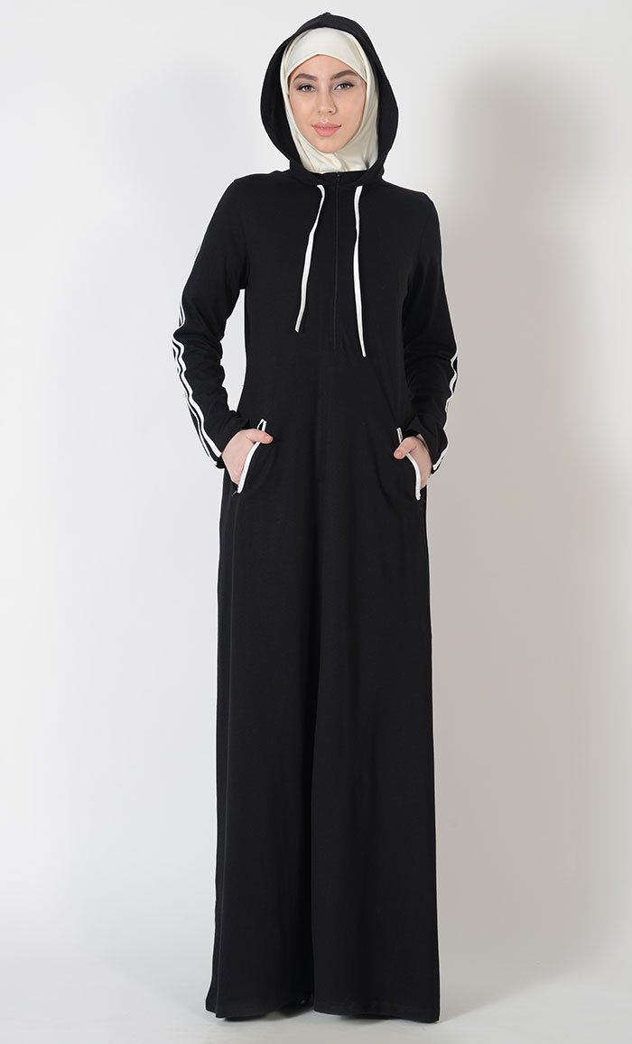 Jersey hooded School Uniform gym Abaya - EastEssence.com