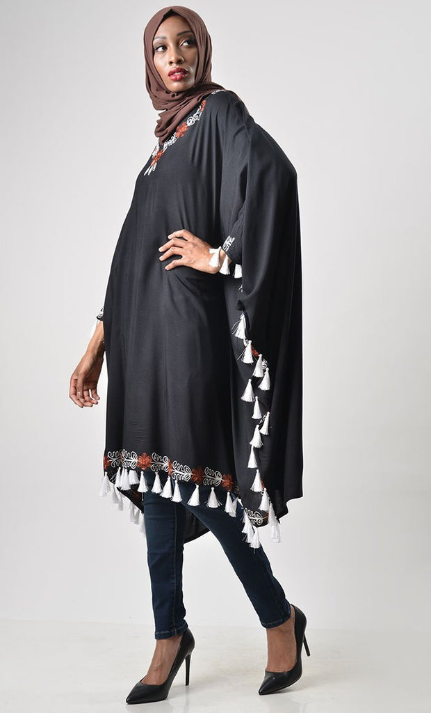Kaftan Style Embroidered tunic - EastEssence.com