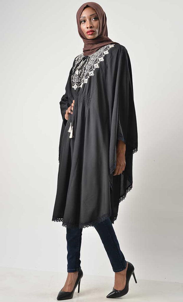Kaftan Style Embroidered tunic - EastEssence.com