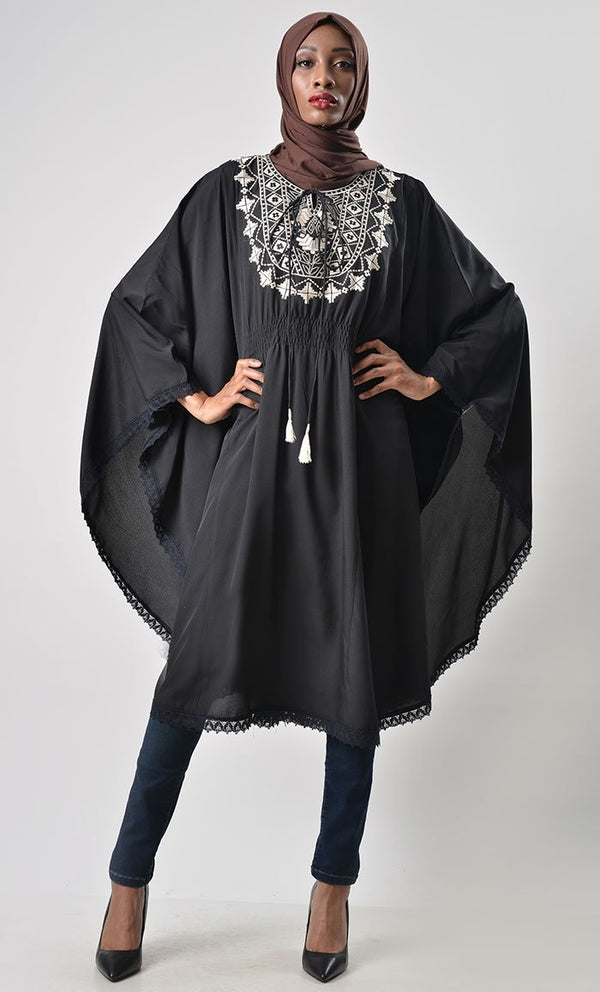 Kaftan Style Embroidered tunic - EastEssence.com