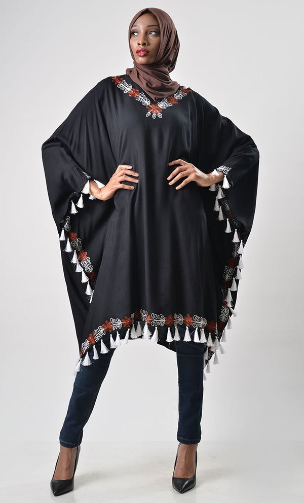 Kaftan Style Embroidered tunic - EastEssence.com