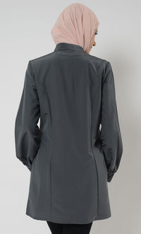 Kashibo Cuffed Button Down Uniform Tunic - EastEssence.com