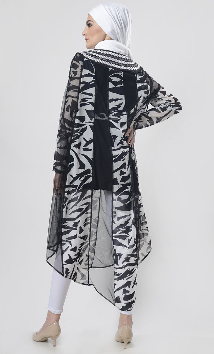 Lightweight Georgette Printed Long Tunic - EastEssence.com