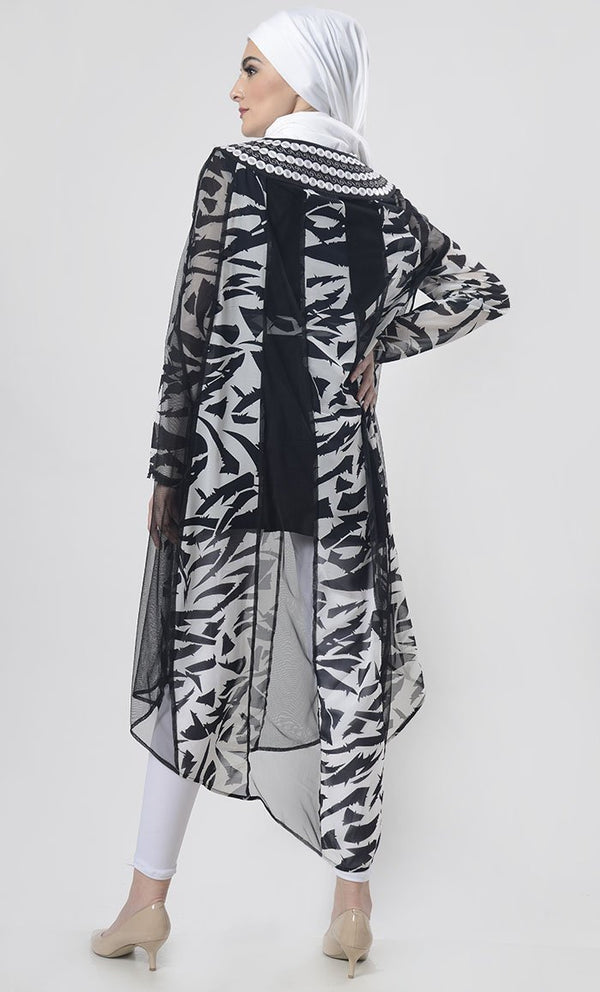 Lightweight Georgette Printed Long Tunic - EastEssence.com