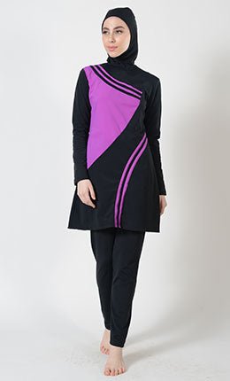Lilac Accent Swimwear Burkini-Final Sale - EastEssence.com