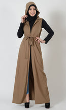 Long Hooded Jersey Vest - EastEssence.com