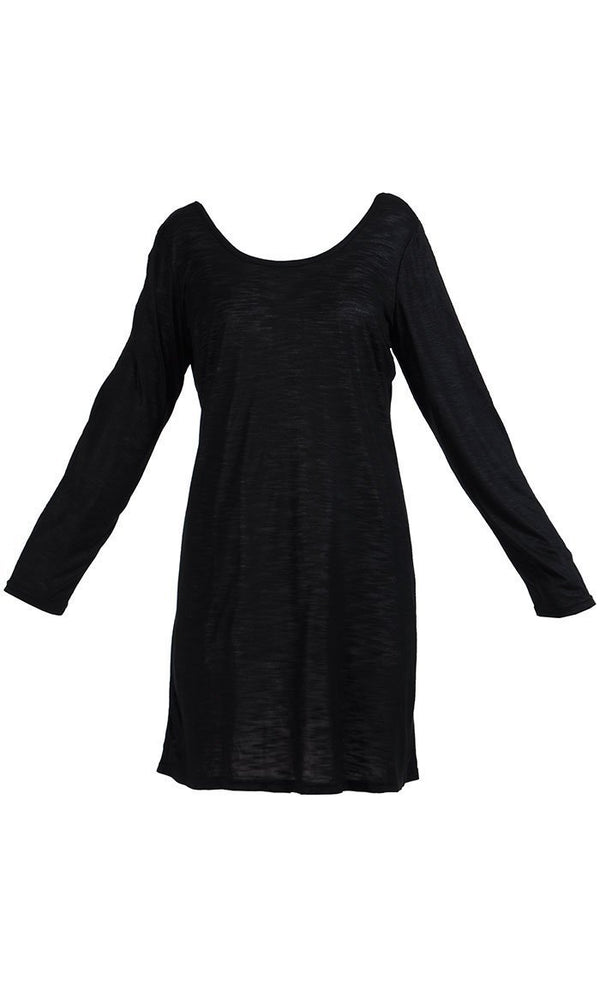 long sleeve black t shirt dress boohoo Women's Plus Size Long Sleeve Lace T-Shirt Dress