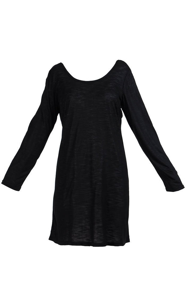 Long Sleeve And Shirt Length Under Dress Slip On Top - EastEssence.com