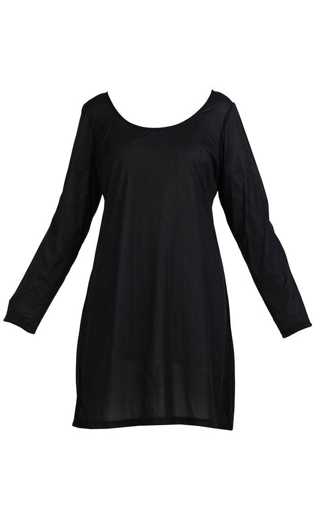 Long Sleeve And Shirt Length Under Dress Slip On Top - EastEssence.com