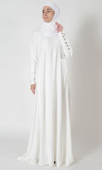 Loops Button Wear Abaya Dress