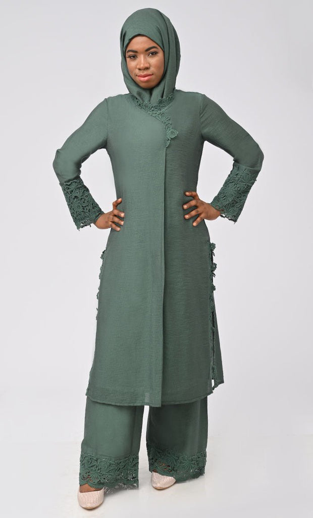 Madiha Modest Salwar Qamiz Set With Matching Hijab - EastEssence.com