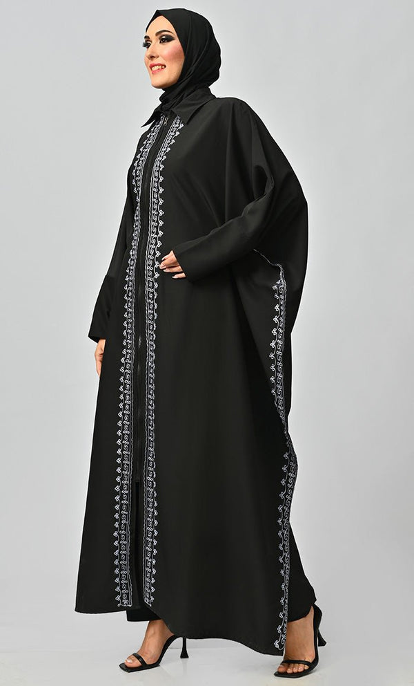 Mahnoor Islamic Embroidered Kaftan Abaya