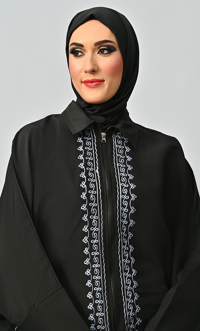 Mahnoor Islamic Embroidered Kaftan Abaya