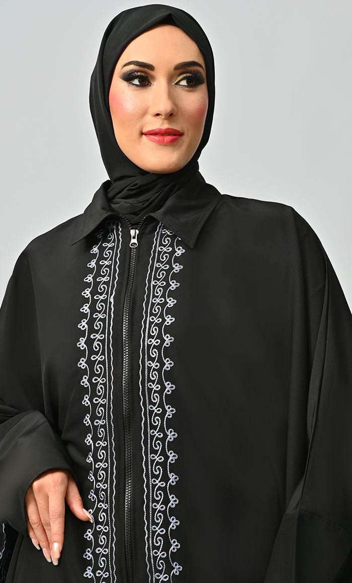 Mahnoor Islamic Embroidered Kaftan Abaya