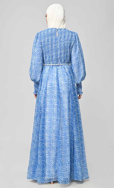 Majestic Fusion: Islamic Printed Bisht Abaya