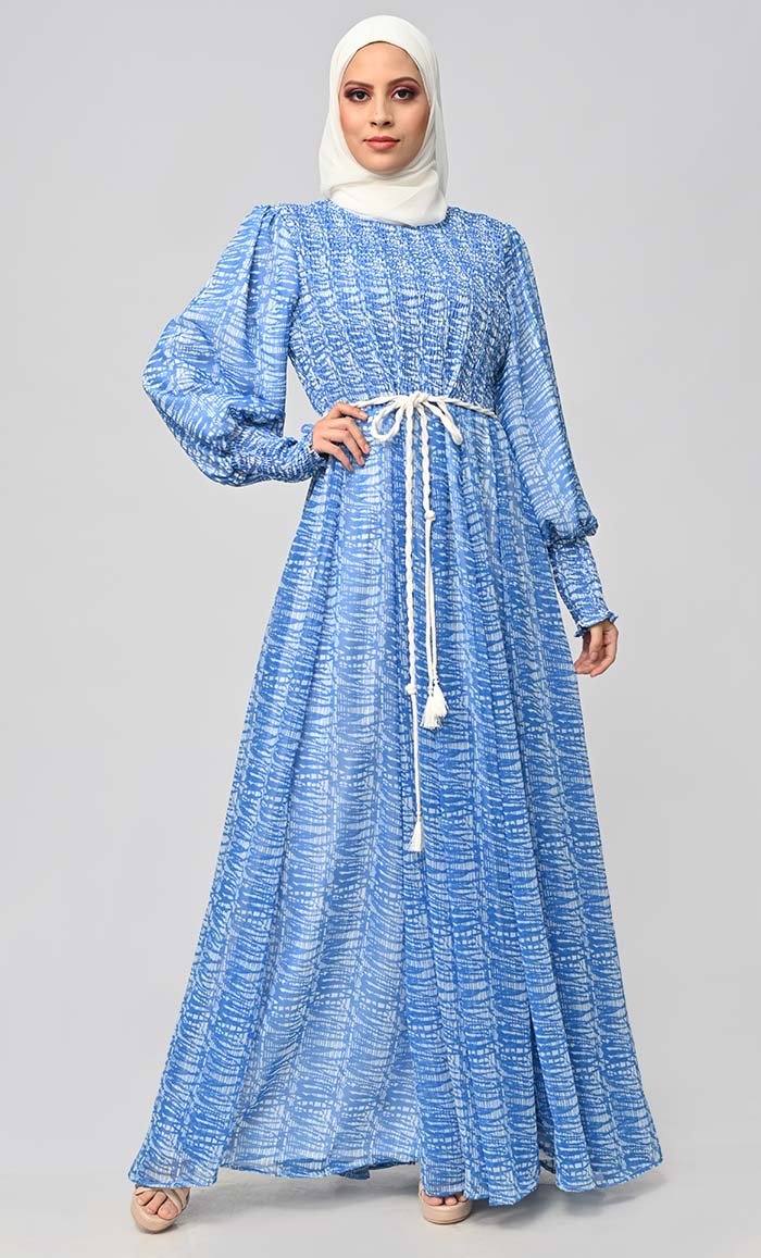 Majestic Fusion: Islamic Printed Bisht Abaya