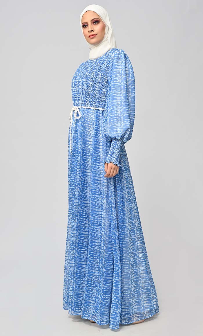 Majestic Fusion: Islamic Printed Bisht Abaya