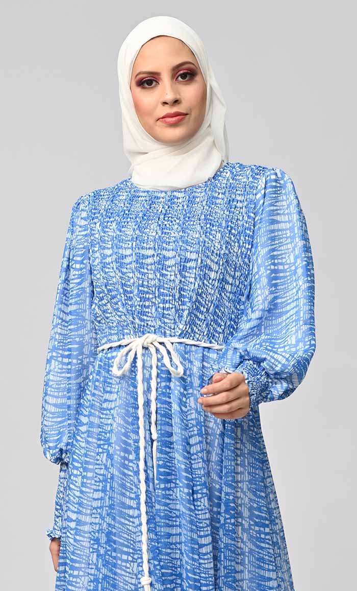 Majestic Fusion: Islamic Printed Bisht Abaya