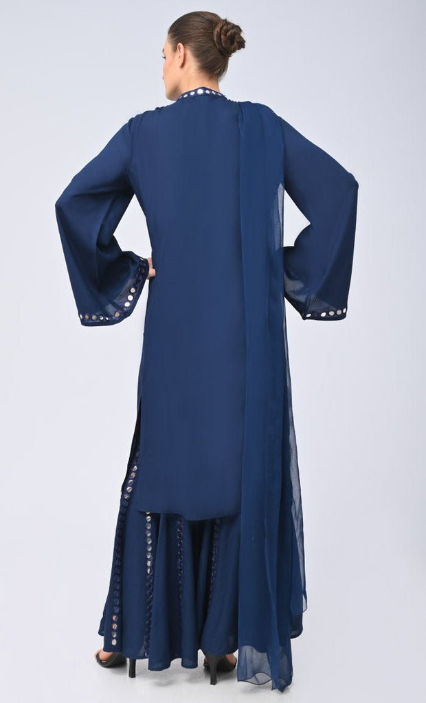 Mehwish Modest Rayon Salwar Qamiz Set With Matching Chiffon Hijab - EastEssence.com