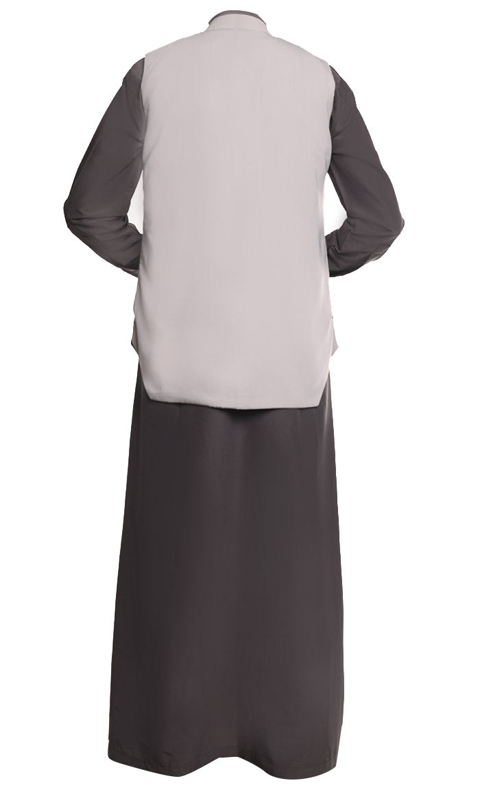 Men Everyday wear Contrasted Thobe With Jacket