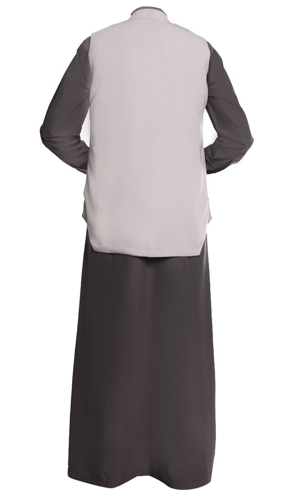 Men Everyday wear Contrasted Thobe With Jacket